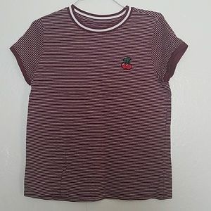 Burgundy stripped shirt